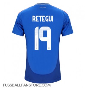 Italien Mateo Retegui #19 Replik Heimtrikot EM 2024 Kurzarm